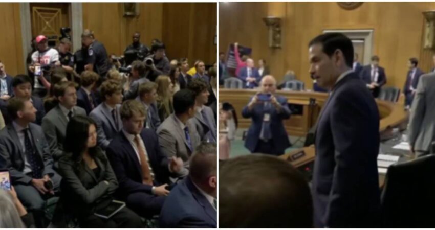 Gritos y tensión en el Senado de EE.UU: activistas simpatizantes de la dictadura cubana acusan a Marco Rubio de "matar cubanos" activista-Marco Rubio