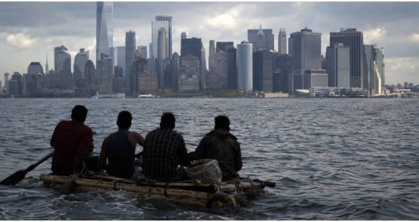 Trump ironiza con la situación en Nueva York y muestra de IA con cubanos escapando del “comunismo” en Nueva York balseros cubanos en Nueva York