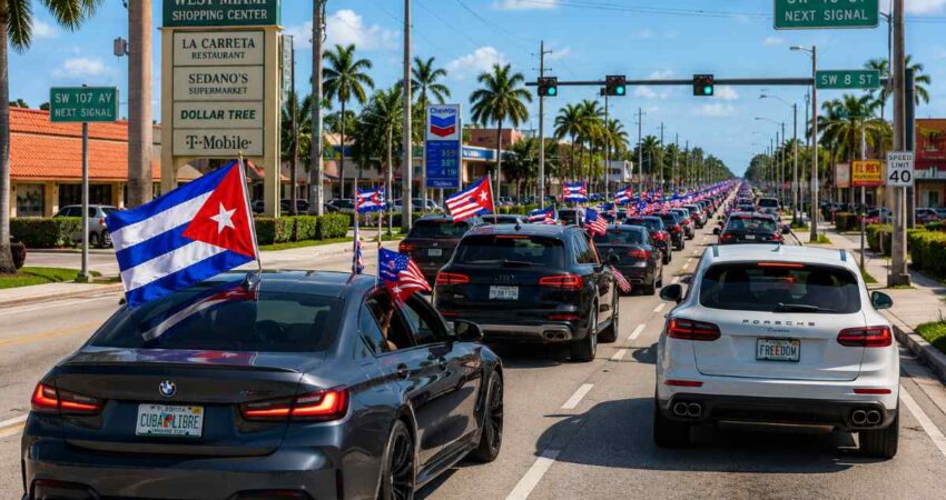 Convocan en Miami a la caravana "Acciones, No Palabras" para exigir medidas más contundentes contra el régimen cubano caravana1