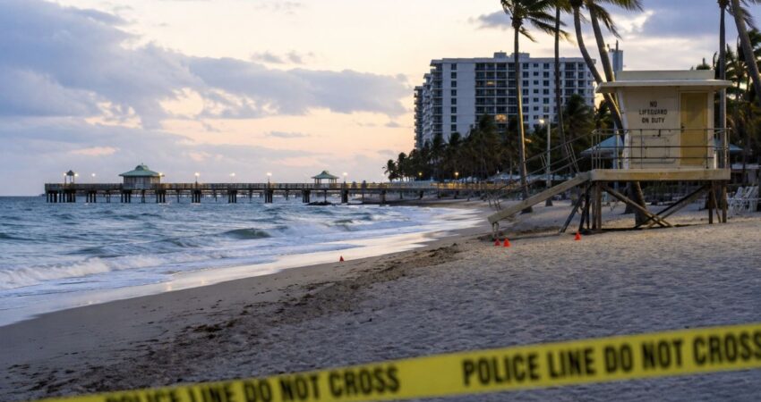 Mujer hallada muerta en una playa de Hollywood, Florida pudo haber sido impactada por una embarcación florida