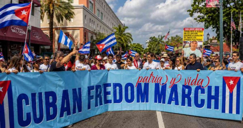 Cubanos conmemoran en Miami el quinto aniversario del 11J con un llamado a mantener viva la lucha por la libertad 11jcubanos