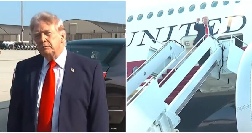 Lujo, poder y polémica: Trump vuela por primera vez en el Air Force One donado por Qatar Donald Trump (21)