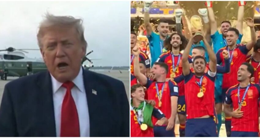 Así reaccionó Trump al cierre del Mundial 2026 en Estados Unidos Donald Trump-equipo de fútbol español