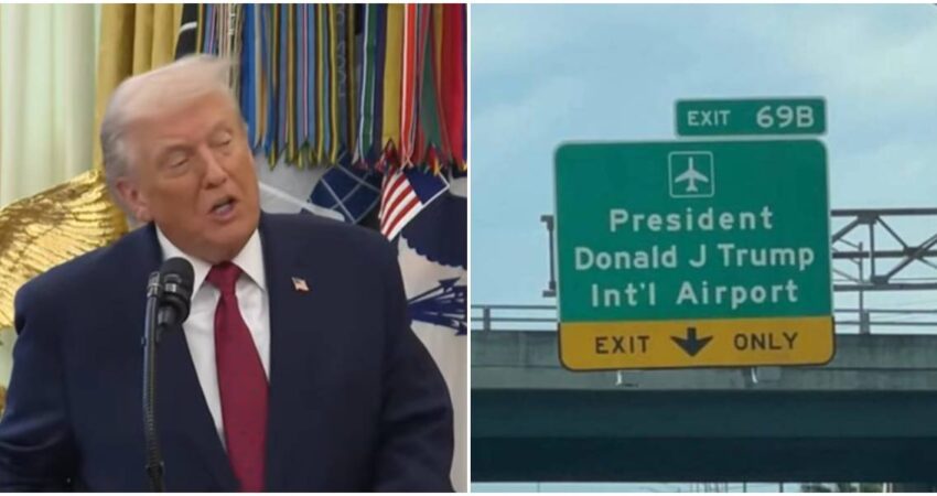 Trump ya tiene un aeropuerto con su nombre en Florida: así fue el cambio oficial Donald Trump-señalización (1)