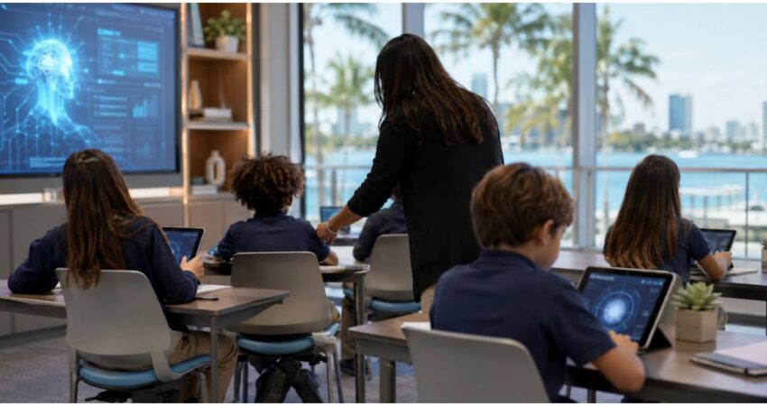 Educaciรณn del futuro llega a Miami Beach, pero costarรก 65.000 dรณlares por estudiante Escuela con IA