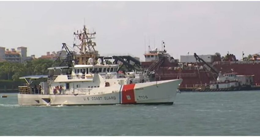 Guardacostas de Florida interceptan cargamento de marihuana valorado en $2.8 millones cerca de Bahamas USCGC Charles Sexton
