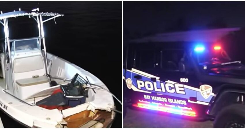 Conductor termina arrestado tras impactar otro bote cerca del banco de arena de Haulover provocando un saldo de tres heridos bote accidentado-policía de Bay Harbor Islands