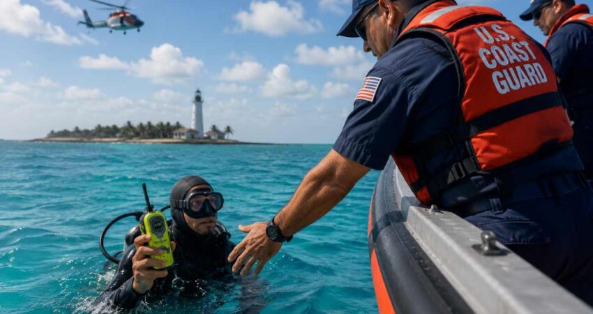 Buzo desaparecido en los Cayos de Florida fue localizado gracias a un pequeño dispositivo de seguridad buzose