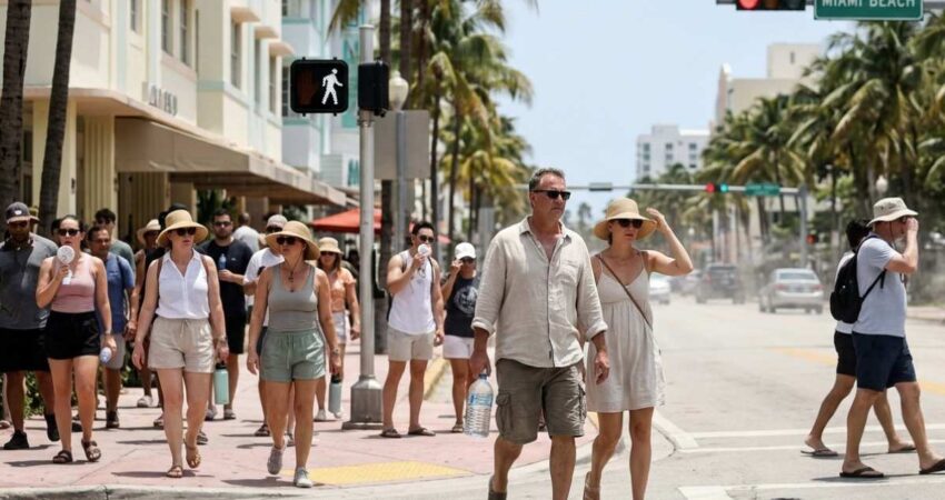 Sur de Florida bajo alerta por calor extremo: sensación térmica podría alcanzar los 105 °F en Miami-Dade y Broward miamibeach-sol