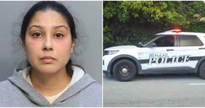 PolicĆa de Hialeah arresta a una madre que dejó a su hija encadenada a la cerca de una casa junto a una mochila con ropa y medicinas mujer arrestada-policĆa de Hialeah (2)