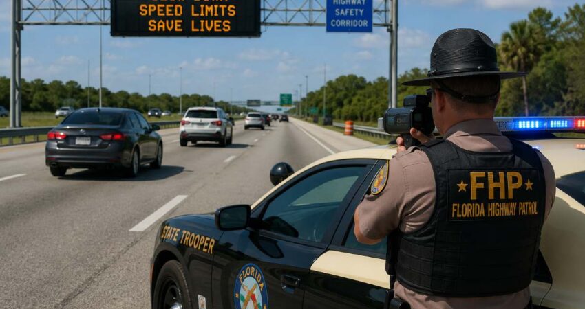 Florida despliega un amplio operativo con más patrullas en las carreteras: Conductores que excedan las 100 mph podrían ser arrestados patrullaflorida