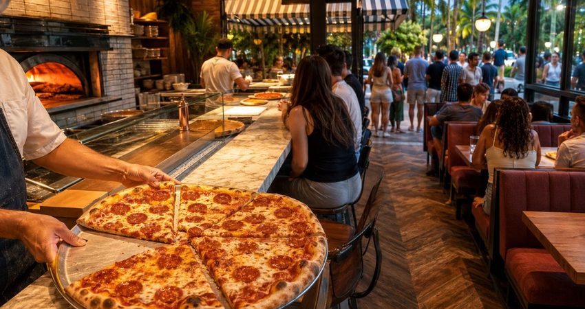 Miami Slice abre en Coconut Grove con un restaurante más grande y nuevas opciones Pizzería en Miami