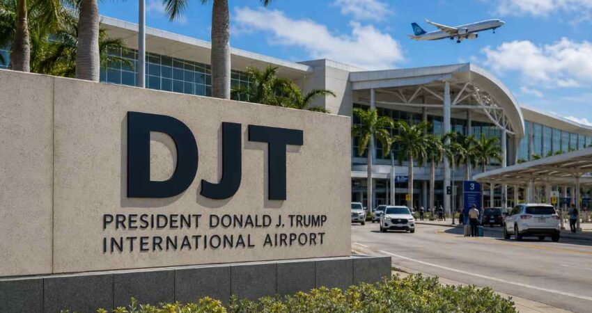 Adiós a PBI: aeropuerto de Palm Beach cambia oficialmente su código a DJT por Donald Trump aeropuerto
