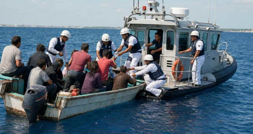 Alivio tras nueve días de angustia: Marina de México localiza embarcación con 19 cubanos desaparecidos cubanosbalseros