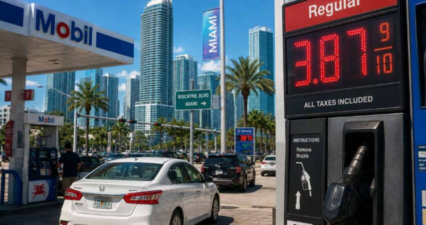 Baja el precio de la gasolina en Florida: Miami-Dade vuelve a alejarse de los $4 por galรณn florida-gasolina