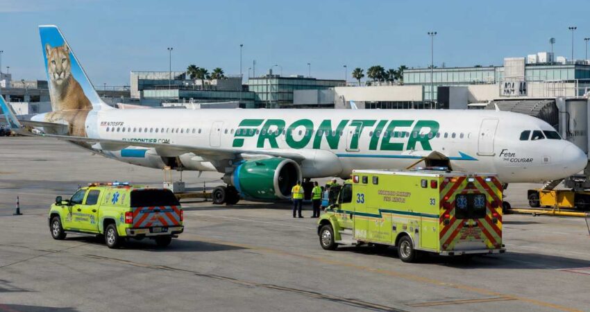 Vuelo de Frontier a Fort Lauderdale declara emergencia tras enfermarse cuatro auxiliares de cabina frontier