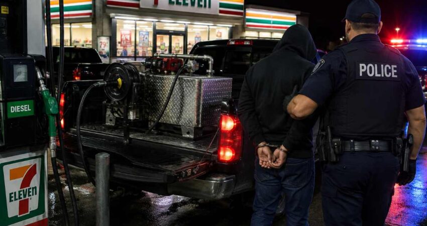 Acusan a hombre en Hialeah de robar cientos de galones de diésel de un 7-Eleven hialeaharrestado