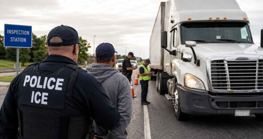 Redada federal contra camioneros inmigrantes deja 137 detenidos: ICE intensifica controles en carreteras de EE.UU. inmigracioncamioneros