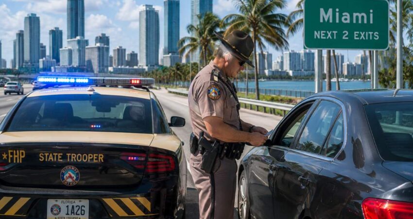 Nueva ley en Florida ya está en vigor: conducir sin licencia repetidamente puede terminar en un delito grave patrullacarretera