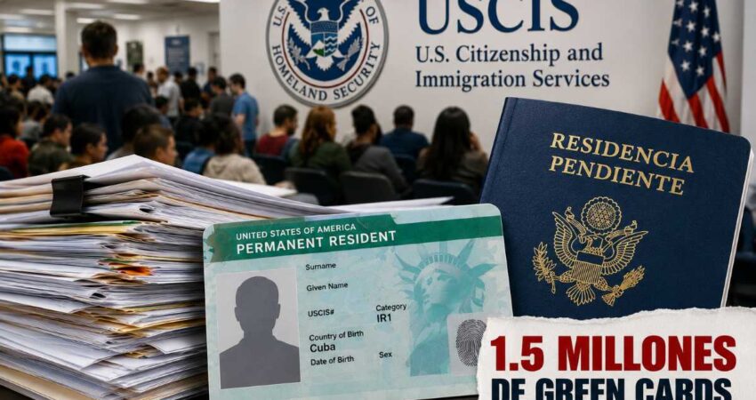 Más de 354 mil cubanos esperan su Green Card mientras USCIS acumula 1.5 millones de residencias pendientes residencias