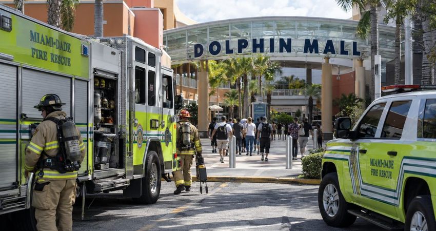 Operativo de emergencia en Dolphin Mall obliga a evacuar parte del centro comercial Dolphin Mall