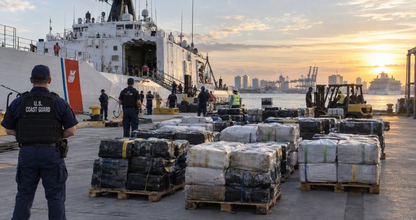 Más de cuatro toneladas de cocaína y marihuana llegan a Port Everglades tras operativo de la Guardia Costera Drogas