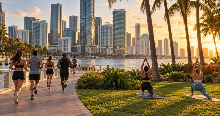 De Brickell a Miami Beach: dónde correr y hacer yoga gratis esta semana Ejercicios en Miami