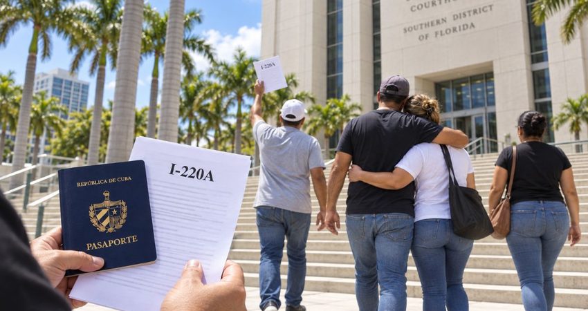 “Nos da un día más para seguir luchando”: cubanos con I-220A reaccionan esperanzados a decisión de jueza en Miami I-220A