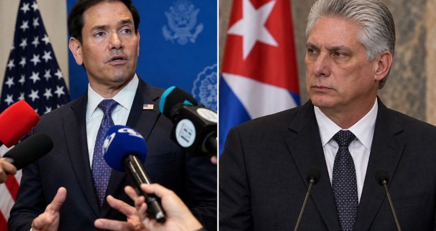 Rubio responde sobre una intervención en Cuba y evita ofrecer garantías al régimen Rubio y Canel