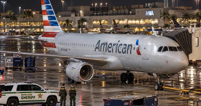 Pasajera es detenida al llegar a Miami tras incidente ocurrido en pleno vuelo aaproblemamiami
