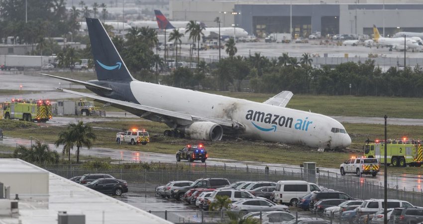«Se escuchó el pum»: camionero relata los segundos de terror tras accidente de avión de Amazon en Miami amazon