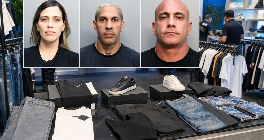 Tres cubanos arrestados en Miami por presunta venta de ropa Amiri falsa arrestadoscubanos