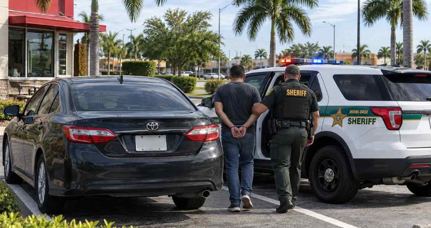 Arrestan a cubano en Miami-Dade tras caer una mujer del maletero de su auto en movimiento arrestocubano