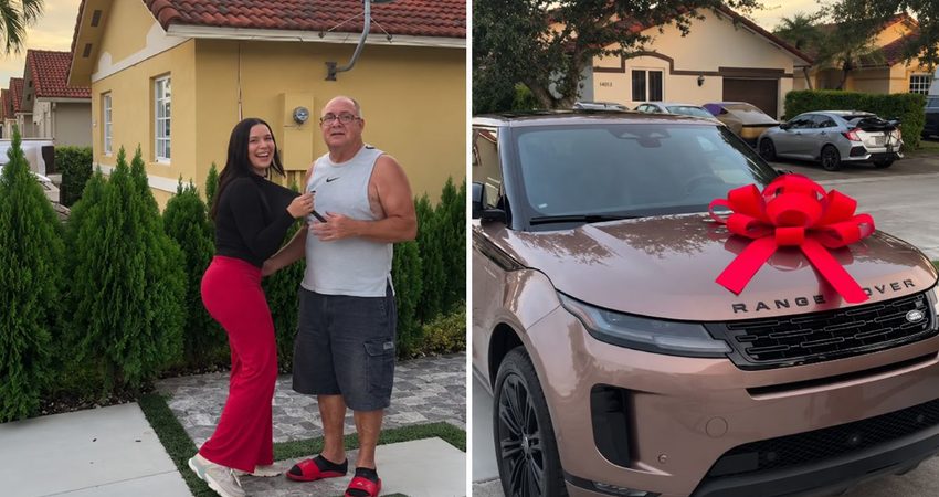 "Ahora me toca a mí": influencer cubana Samantha Espineira vuelve a sorprender a su padre, ahora con una Range Rover compra de carro