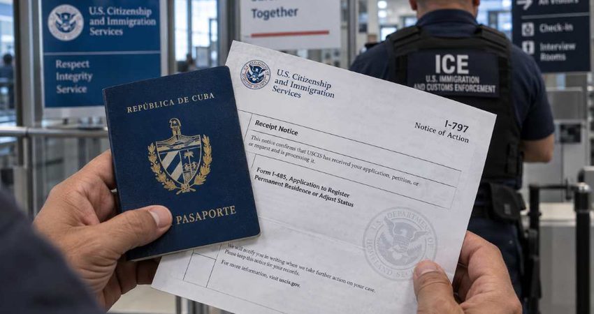 Entró con visa y espera la residencia por Ajuste Cubano: esto podría ocurrir si lo detiene ICE cubanoentrada