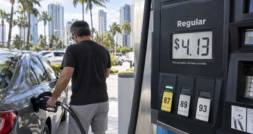 Gasolina supera los $4 en Florida y golpea con fuerza a Miami: esto cuesta llenar el tanque gasolinaflorida3