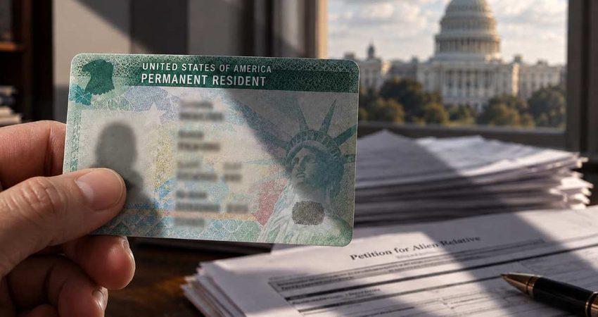 Green cards bajo amenaza de cambio: proyecto eliminaría peticiones para padres y hermanos greencard