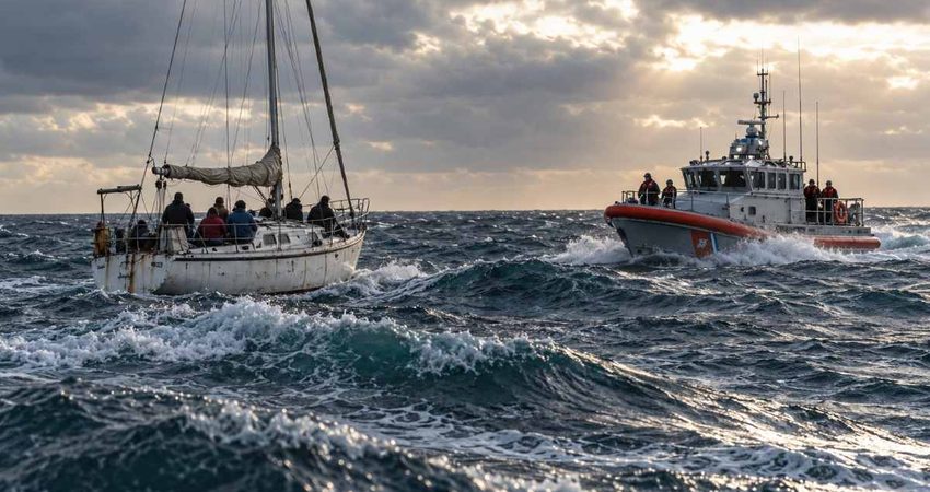 Diez migrantes iban en una embarcación frente a Florida: la Guardia Costera los trasladó a Bahamas guardacostera