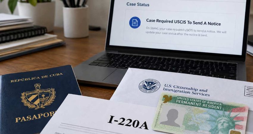 Preocupación entre Cubanos con I-220A por notificación sobre sus casos de Green Card notificacion