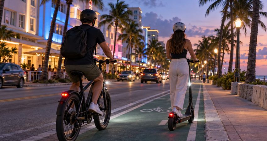 Nuevas reglas para e-bikes y scooters en Miami Beach: la fecha en que comenzarán las multas scooter en miami