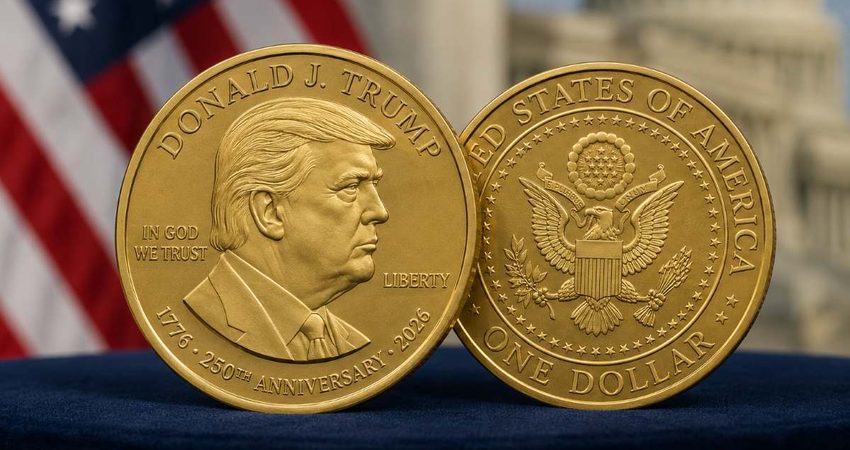 Moneda de $1 con el rostro de Trump sale a la venta y despierta interés entre coleccionistas trumpmoneda