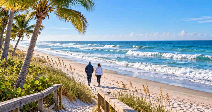 Regresa el tiempo más fresco al centro de Florida: mañanas en los 60 °F y tardes cerca de los 80 °F Breezy Florida Beach Morning (1)