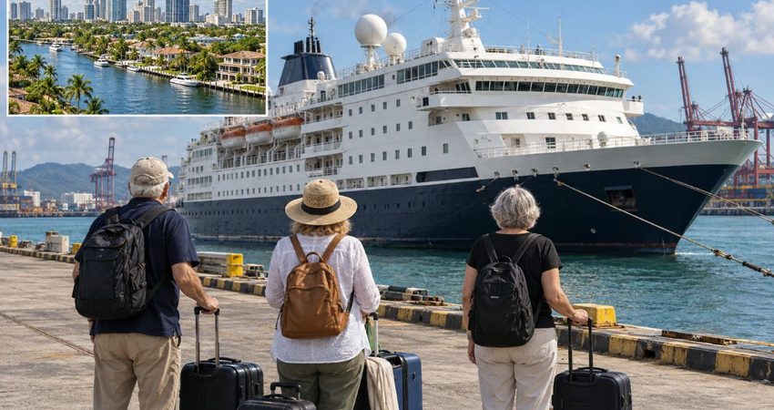 Crucero de una compañía de Florida obliga a desembarcar a 203 pasajeros en Camboya y queda sin fecha de regreso Crucero residencial en pausa en Camboya