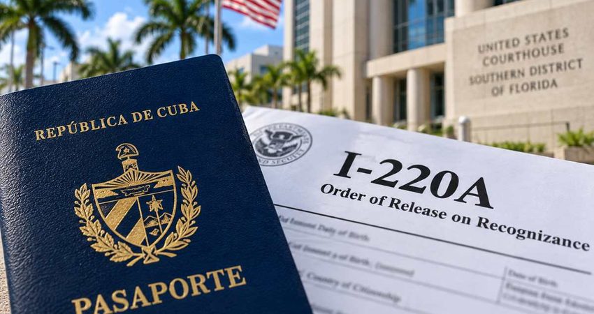 Cubanos con I-220A: vence hoy un plazo judicial para definir el alcance de la demanda colectiva en Miami Cuban Passport and I-220A Filing