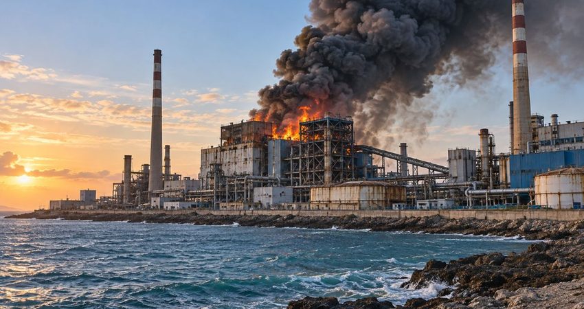 Cuba encara otra noche crítica tras voraz incendio en la termoeléctrica de Santa Cruz del Norte Incendio en termoeléctrica costera cubana