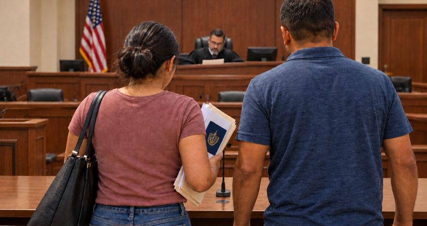 “Fue una decisión mía y de mi esposo”: cubana con I-220A responde a las críticas por ir a corte de inmigración sin abogado Juez de inmigración revisa documentos