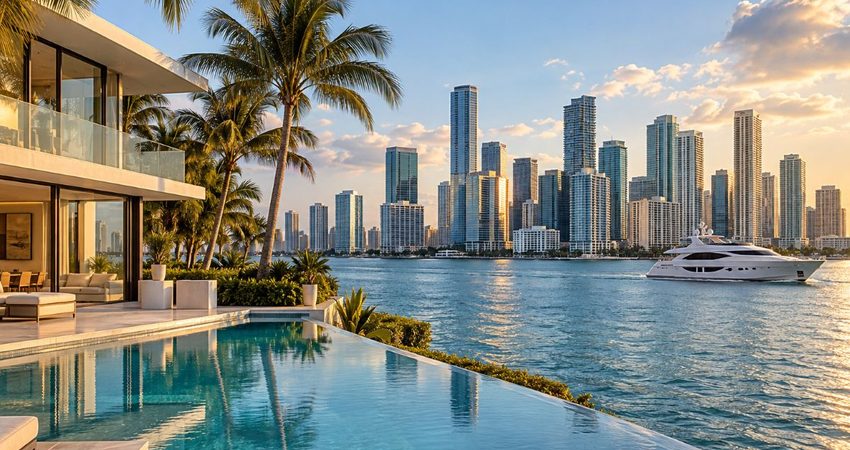 El dinero encuentra casa en Miami: las claves que seducen a las grandes fortunas Lujo frente a la bahía de Miami