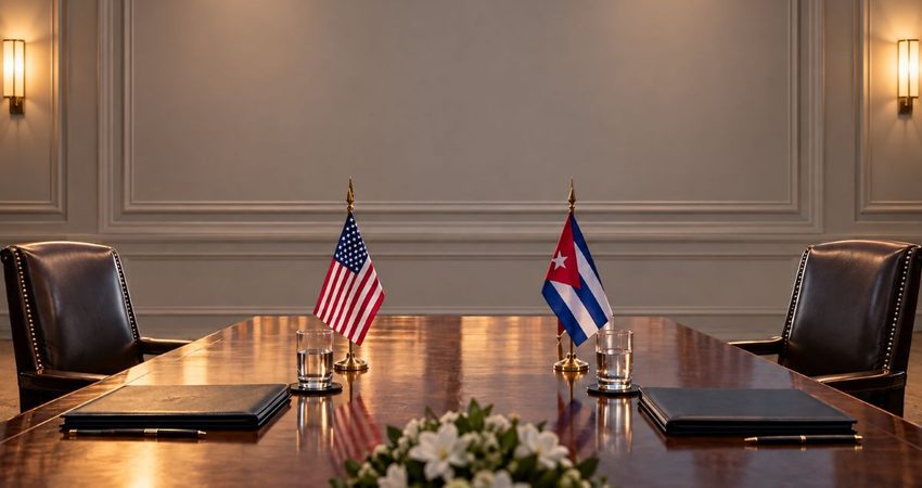 Salida del dictador Díaz-Canel habría marcado el punto muerto del diálogo entre Washington y “El Cangrejo” Mesa diplomática con banderas