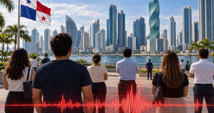 Fuerte terremoto en Panamá hace temblar edificios y se siente hasta Costa Rica Panamá tras el sismo_ skyline y bandera
