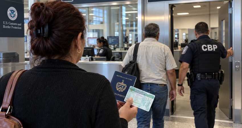 Cubano con 12 años de residencia cuenta cómo terminó en el “cuartico” de CBP al regresar de Cuba por Miami Passports at Miami Secondary Inspection